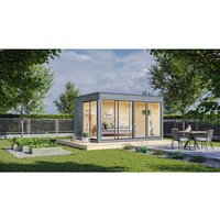 WOLFF FINNHAUS Gartenhaus »Finn Cube Typ 2«, Holz, BxT: 429 x 328 cm (Außenmaße) – grau WOLFF FINNHAUS Gartenhaus »Finn Cube Typ 2«, Holz, BxT: 429 x 328 cm (Außenmaße) – grau