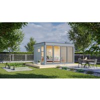 WOLFF FINNHAUS Gartenhaus »Finn Cube Typ 3«, Holz, BxT: 429 x 328 cm (Außenmaße inkl. Dachüberstand) – grau WOLFF FINNHAUS Gartenhaus »Finn Cube Typ 3«, Holz, BxT: 429 x 328 cm (Außenmaße inkl. Dachüberstand) – grau