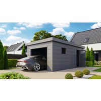 WOLFF FINNHAUS Garage »Eleganto«, BxT: 388 x 658 cm (Außenmaß), Elementsystem – grau Rabatt: 8 % – 25.53 qm WOLFF FINNHAUS Garage »Eleganto«, BxT: 388 x 658 cm (Außenmaß), Elementsystem – grau Rabatt: 8 % – 25.53 qm