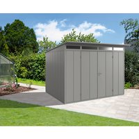 WOLFF FINNHAUS Gartenhaus »Fascinato«, Metall, BxT: 312,7 x 283,4 cm (Außenmaße) – grau WOLFF FINNHAUS Gartenhaus »Fascinato«, Metall, BxT: 312,7 x 283,4 cm (Außenmaße) – grau