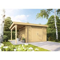 WOLFF FINNHAUS Gartenhaus »Pulti 34-B Typ 1«, Holz, BxT: 470 x 280 cm (Außenmaße) – braun WOLFF FINNHAUS Gartenhaus »Pulti 34-B Typ 1«, Holz, BxT: 470 x 280 cm (Außenmaße) – braun