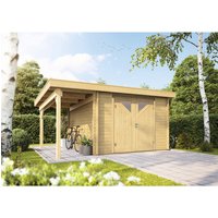 WOLFF FINNHAUS Gartenhaus »Pulti 34-B Typ 4«, Holz, BxT: 480 x 300 cm (Außenmaße inkl. Dachüberstand) - braun | Fichte | 10,3 m² WOLFF FINNHAUS Gartenhaus »Pulti 34-B Typ 4«, Holz, BxT: 480 x 300 cm (Außenmaße inkl. Dachüberstand) - braun | Fichte | 10,3 m²