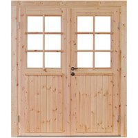 WOLFF FINNHAUS Doppeltür »Hero «, Leimholz, naturbelassen, für Gartenhäuser – braun | Holz Rabatt: 6 % WOLFF FINNHAUS Doppeltür »Hero «, Leimholz, naturbelassen, für Gartenhäuser – braun | Holz Rabatt: 6 %