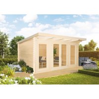 WOLFF FINNHAUS Gartenhaus »Amsterdam«, Holz, BxT: 400 x 470 cm (Außenmaße inkl. Dachüberstand) – braun WOLFF FINNHAUS Gartenhaus »Amsterdam«, Holz, BxT: 400 x 470 cm (Außenmaße inkl. Dachüberstand) – braun