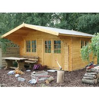 WOLFF FINNHAUS Gartenhaus »Nordkap 44-D XL«, Holz, BxHxT: 500 x 280 x 500 cm (Außenmaße inkl. Dachüberstand) – braun WOLFF FINNHAUS Gartenhaus »Nordkap 44-D XL«, Holz, BxHxT: 500 x 280 x 500 cm (Außenmaße inkl. Dachüberstand) – braun