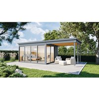 WOLFF FINNHAUS Gartenhaus »Studio 44-D«, Holz, BxT: 746 x 368 cm (Außenmaße) – grau WOLFF FINNHAUS Gartenhaus »Studio 44-D«, Holz, BxT: 746 x 368 cm (Außenmaße) – grau