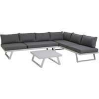 Möbilia Sitzgruppe, 7 Sitzplätze, Gestell: Stahl, anthrazit/weiß Möbilia Sitzgruppe, 7 Sitzplätze, Gestell: Stahl, anthrazit/weiß