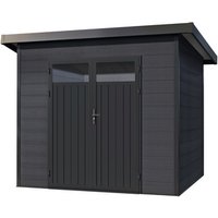 WOLFF FINNHAUS Gartenhaus »Vitale 2420«, Kunststoff, BxHxT: 222 x 222 x 220 cm (Außenmaße) – grau WOLFF FINNHAUS Gartenhaus »Vitale 2420«, Kunststoff, BxHxT: 222 x 222 x 220 cm (Außenmaße) – grau