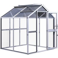 KGT Gewächshaus »Galant«, BxLxH: 2,16 x 2,08 x 2,38 m, 4,49 m², abschließbar – grau Rabatt: 20 % KGT Gewächshaus »Galant«, BxLxH: 2,16 x 2,08 x 2,38 m, 4,49 m², abschließbar – grau Rabatt: 20 %