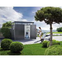 BIOHORT Gerätehaus »Highline«, BxHxT: 275 x 222 x 315 cm (Aufstellmaße), Stahl – grau BIOHORT Gerätehaus »Highline«, BxHxT: 275 x 222 x 315 cm (Aufstellmaße), Stahl – grau