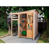 WEKA Ferienhaus, 200 cm x 200 cm, Holz, natur – beige | Holz WEKA Ferienhaus, 200 cm x 200 cm, Holz, natur – beige | Holz