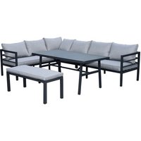 BELLAVISTA Loungeset »Ecklounge«, 7 Sitzplätze, Aluminium, inkl. Auflagen – grau BELLAVISTA Loungeset »Ecklounge«, 7 Sitzplätze, Aluminium, inkl. Auflagen – grau