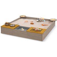 MUDDY BUDDY Sandkasten »Wild Cat«, BxHxL: 120 x 20 x 120 cm, Massivholz, ab 3 Jahren – grau | gelb (Rabatt: 11 %) MUDDY BUDDY Sandkasten »Wild Cat«, BxHxL: 120 x 20 x 120 cm, Massivholz, ab 3 Jahren – grau | gelb (Rabatt: 11 %)