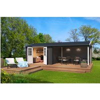 LASITA MAJA Gartenhaus »Amarillo«, BxHxT: 390 x 250,8 x 388,5 cm (Außenmaße inkl. Dachüberstand), Holz – grau LASITA MAJA Gartenhaus »Amarillo«, BxHxT: 390 x 250,8 x 388,5 cm (Außenmaße inkl. Dachüberstand), Holz – grau