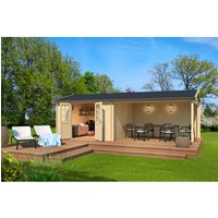 LASITA MAJA Gartenhaus »Amarillo«, BxHxT:  390 x 250,8 x 388,5 cm (Außenmaße inkl. Dachüberstand),  Holz - beige |  Fichte  |  22,85 m² LASITA MAJA Gartenhaus »Amarillo«, BxHxT:  390 x 250,8 x 388,5 cm (Außenmaße inkl. Dachüberstand),  Holz - beige |  Fichte  |  22,85 m²