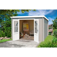 LASITA MAJA Gartenhaus »Atlanta«, BxHxT: 312 x 210,9 x 258,7 cm (Außenmaße inkl. Dachüberstand), Holz – grau LASITA MAJA Gartenhaus »Atlanta«, BxHxT: 312 x 210,9 x 258,7 cm (Außenmaße inkl. Dachüberstand), Holz – grau