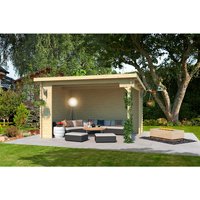 LASITA MAJA Gartenhaus »Buffalo«, BxHxT: 420 x 250,8 x 324 cm (Außenmaße inkl. Dachüberstand), Holz – beige LASITA MAJA Gartenhaus »Buffalo«, BxHxT: 420 x 250,8 x 324 cm (Außenmaße inkl. Dachüberstand), Holz – beige