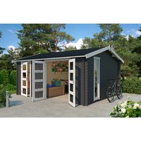 LASITA MAJA Gartenhaus »Carroz«, BxHxT: 496 x 250,8 x 403,4 cm (Außenmaße inkl. Dachüberstand), Holz - grau | Fichte | 15,96 m² LASITA MAJA Gartenhaus »Carroz«, BxHxT: 496 x 250,8 x 403,4 cm (Außenmaße inkl. Dachüberstand), Holz - grau | Fichte | 15,96 m²