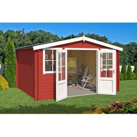 LASITA MAJA Gartenhaus »Dallas«, BxHxT: 410,9 x 233,7 x 312 cm (Außenmaße inkl. Dachüberstand), Holz – rot LASITA MAJA Gartenhaus »Dallas«, BxHxT: 410,9 x 233,7 x 312 cm (Außenmaße inkl. Dachüberstand), Holz – rot
