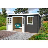 LASITA MAJA Gartenhaus »Amira«, BxHxT:  400 x 210,9 x cm (AuĂenmaĂe inkl. DachĂŒberstand),  Holz - grau |  Fichte  |  8,4 m² LASITA MAJA Gartenhaus »Amira«, BxHxT:  400 x 210,9 x cm (AuĂenmaĂe inkl. DachĂŒberstand),  Holz - grau |  Fichte  |  8,4 m²