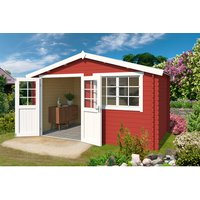 LASITA MAJA Gartenhaus »Axel«, BxHxT: 451,1 x 245,1 x 250 cm (Außenmaße inkl. Dachüberstand), Holz – rot LASITA MAJA Gartenhaus »Axel«, BxHxT: 451,1 x 245,1 x 250 cm (Außenmaße inkl. Dachüberstand), Holz – rot