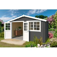 LASITA MAJA Gartenhaus »Axel«, BxHxT:  451,1 x 245,1 x 250 cm (AuĂenmaĂe inkl. DachĂŒberstand),  Holz - grau |  Fichte  |  8,4 m² LASITA MAJA Gartenhaus »Axel«, BxHxT:  451,1 x 245,1 x 250 cm (AuĂenmaĂe inkl. DachĂŒberstand),  Holz - grau |  Fichte  |  8,4 m²