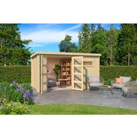 LASITA MAJA Gartenhaus »Augusta«, BxHxT: 400 x 216,6 x 230 cm (Außenmaße inkl. Dachüberstand), Holz – beige LASITA MAJA Gartenhaus »Augusta«, BxHxT: 400 x 216,6 x 230 cm (Außenmaße inkl. Dachüberstand), Holz – beige