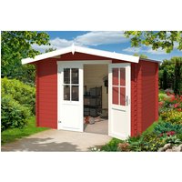 LASITA MAJA Gartenhaus »Baltimore«, BxHxT: 324 x 222,3 x 290 cm (Außenmaße inkl. Dachüberstand), Holz – rot LASITA MAJA Gartenhaus »Baltimore«, BxHxT: 324 x 222,3 x 290 cm (Außenmaße inkl. Dachüberstand), Holz – rot