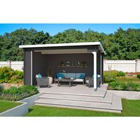 LASITA MAJA Gartenhaus »Columbus«, BxHxT: 462 x 245,1 x cm (Außenmaße inkl. Dachüberstand), Holz – grau LASITA MAJA Gartenhaus »Columbus«, BxHxT: 462 x 245,1 x cm (Außenmaße inkl. Dachüberstand), Holz – grau