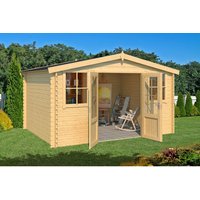 LASITA MAJA Gartenhaus »Dallas«, BxHxT: 410,9 x 233,7 x 312 cm (Außenmaße inkl. Dachüberstand), Holz - beige | Fichte | 10,61 m² LASITA MAJA Gartenhaus »Dallas«, BxHxT: 410,9 x 233,7 x 312 cm (Außenmaße inkl. Dachüberstand), Holz - beige | Fichte | 10,61 m²