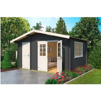 LASITA MAJA Gartenhaus »Keila«, BxHxT: 475,9 x 256,5 x 350 cm (Außenmaße inkl. Dachüberstand), Holz – grau LASITA MAJA Gartenhaus »Keila«, BxHxT: 475,9 x 256,5 x 350 cm (Außenmaße inkl. Dachüberstand), Holz – grau