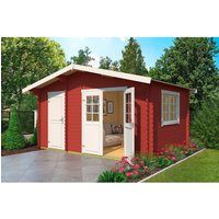 LASITA MAJA Gartenhaus »Keila«, BxHxT: 475,9 x 256,5 x 350 cm (Außenmaße inkl. Dachüberstand), Holz – rot LASITA MAJA Gartenhaus »Keila«, BxHxT: 475,9 x 256,5 x 350 cm (Außenmaße inkl. Dachüberstand), Holz – rot