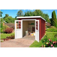 LASITA MAJA Gartenhaus »Indi«, BxHxT: 250 x 210,9 x 268,7 cm (Außenmaße inkl. Dachüberstand), Holz – rot LASITA MAJA Gartenhaus »Indi«, BxHxT: 250 x 210,9 x 268,7 cm (Außenmaße inkl. Dachüberstand), Holz – rot