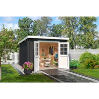 LASITA MAJA Gartenhaus »San Jose«, BxHxT: 295 x 210,9 x 313,9 cm (Außenmaße inkl. Dachüberstand), Holz – grau LASITA MAJA Gartenhaus »San Jose«, BxHxT: 295 x 210,9 x 313,9 cm (Außenmaße inkl. Dachüberstand), Holz – grau