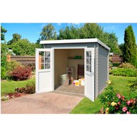 LASITA MAJA Gartenhaus »Indi«, BxHxT: 250 x 210,9 x 213,1 cm (Außenmaße inkl. Dachüberstand), Holz – grau LASITA MAJA Gartenhaus »Indi«, BxHxT: 250 x 210,9 x 213,1 cm (Außenmaße inkl. Dachüberstand), Holz – grau