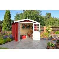 LASITA MAJA Gartenhaus »Ingo«, BxHxT: 262,1 x 222,3 x 195 cm (Außenmaße inkl. Dachüberstand), Holz – rot LASITA MAJA Gartenhaus »Ingo«, BxHxT: 262,1 x 222,3 x 195 cm (Außenmaße inkl. Dachüberstand), Holz – rot