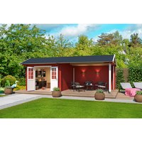 LASITA MAJA Gartenhaus »New york«, BxHxT: 389,3 x 273,6 x 389,3 cm (Außenmaße inkl. Dachüberstand), Holz – rot LASITA MAJA Gartenhaus »New york«, BxHxT: 389,3 x 273,6 x 389,3 cm (Außenmaße inkl. Dachüberstand), Holz – rot