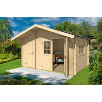 LASITA MAJA Gartenhaus »Keila«, BxHxT:  426,6 x 256,5 x 340 cm (AuĂenmaĂe inkl. DachĂŒberstand),  Holz - beige |  Fichte  |  9,15 m² LASITA MAJA Gartenhaus »Keila«, BxHxT:  426,6 x 256,5 x 340 cm (AuĂenmaĂe inkl. DachĂŒberstand),  Holz - beige |  Fichte  |  9,15 m²