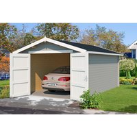 LASITA MAJA Blockgarage »Mauritius«, BxT: 382 x 560 cm (Außenmaß), Holz – grau LASITA MAJA Blockgarage »Mauritius«, BxT: 382 x 560 cm (Außenmaß), Holz – grau