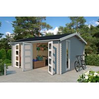 LASITA MAJA Gartenhaus »Carroz«, BxHxT: 496 x 250,8 x 403,4 cm (Außenmaße inkl. Dachüberstand), Holz – grau LASITA MAJA Gartenhaus »Carroz«, BxHxT: 496 x 250,8 x 403,4 cm (Außenmaße inkl. Dachüberstand), Holz – grau