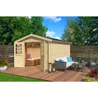 LASITA MAJA Gartenhaus »Norah«, BxHxT:  307,2 x 233,7 x 400 cm (AuĂenmaĂe inkl. DachĂŒberstand),  Holz - beige |  Fichte  |  10,09 m² LASITA MAJA Gartenhaus »Norah«, BxHxT:  307,2 x 233,7 x 400 cm (AuĂenmaĂe inkl. DachĂŒberstand),  Holz - beige |  Fichte  |  10,09 m²