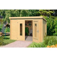 LASITA MAJA Gartenhaus »Sacramento«, BxHxT:  312 x 210,9 x 319 cm (AuĂenmaĂe inkl. DachĂŒberstand),  Holz - beige |  Fichte  |  8,2 m² LASITA MAJA Gartenhaus »Sacramento«, BxHxT:  312 x 210,9 x 319 cm (AuĂenmaĂe inkl. DachĂŒberstand),  Holz - beige |  Fichte  |  8,2 m²