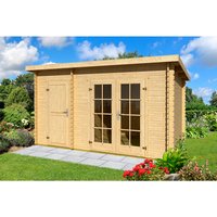 LASITA MAJA Gartenhaus »Belmont«, BxHxT: 420 x 222,3 x 288,38 cm (Außenmaße inkl. Dachüberstand), Holz – beige LASITA MAJA Gartenhaus »Belmont«, BxHxT: 420 x 222,3 x 288,38 cm (Außenmaße inkl. Dachüberstand), Holz – beige