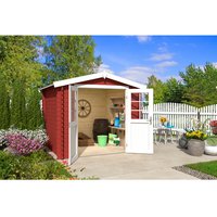 LASITA MAJA Gartenhaus »Ingo«, BxHxT: 262,1 x 222,3 x 250 cm (Außenmaße inkl. Dachüberstand), Holz – rot LASITA MAJA Gartenhaus »Ingo«, BxHxT: 262,1 x 222,3 x 250 cm (Außenmaße inkl. Dachüberstand), Holz – rot