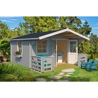 LASITA MAJA Ferienhaus »Luna«, BxHxT: 403,8 x 245,1 x 530 cm (Außenmaße inkl. Dachüberstand), Holz – grau | Fichte | 12,56 m² LASITA MAJA Ferienhaus »Luna«, BxHxT: 403,8 x 245,1 x 530 cm (Außenmaße inkl. Dachüberstand), Holz – grau | Fichte | 12,56 m²