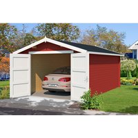 LASITA MAJA Blockgarage »Mauritius«, BxT: 382 x 560 cm (Außenmaß), Holz – rot LASITA MAJA Blockgarage »Mauritius«, BxT: 382 x 560 cm (Außenmaß), Holz – rot