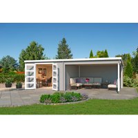 LASITA MAJA Gartenhaus »New Orleans«, BxHxT: 390 x 222,3 x 359,1 cm (Außenmaße inkl. Dachüberstand), Holz – grau LASITA MAJA Gartenhaus »New Orleans«, BxHxT: 390 x 222,3 x 359,1 cm (Außenmaße inkl. Dachüberstand), Holz – grau