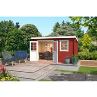 LASITA MAJA Ferienhaus »Amira«, BxHxT: 400 x 210,9 x 213,1 cm (Außenmaße inkl. Dachüberstand), Holz – rot | Fichte | 6,34 m² LASITA MAJA Ferienhaus »Amira«, BxHxT: 400 x 210,9 x 213,1 cm (Außenmaße inkl. Dachüberstand), Holz – rot | Fichte | 6,34 m²