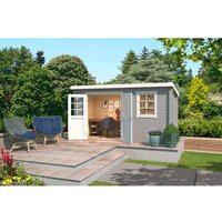 LASITA MAJA Ferienhaus »Amira«, BxHxT: 400 x 210,9 x 213,1 cm (Außenmaße inkl. Dachüberstand), Holz – grau | Fichte | 6,34 m² LASITA MAJA Ferienhaus »Amira«, BxHxT: 400 x 210,9 x 213,1 cm (Außenmaße inkl. Dachüberstand), Holz – grau | Fichte | 6,34 m²