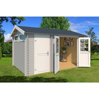 LASITA MAJA Ferienhaus »William«, BxHxT: 420 x 239,4 x 288,8 cm (Außenmaße inkl. Dachüberstand), Holz – grau | Fichte | 9,15 m² LASITA MAJA Ferienhaus »William«, BxHxT: 420 x 239,4 x 288,8 cm (Außenmaße inkl. Dachüberstand), Holz – grau | Fichte | 9,15 m²